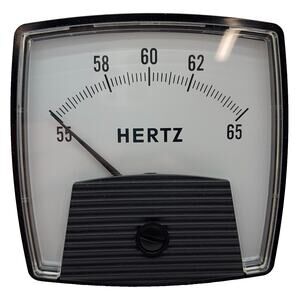 PC&S ST90HZ255652 Frequency Meter Panel Gauge 55-65 Hertz Input 240VAC